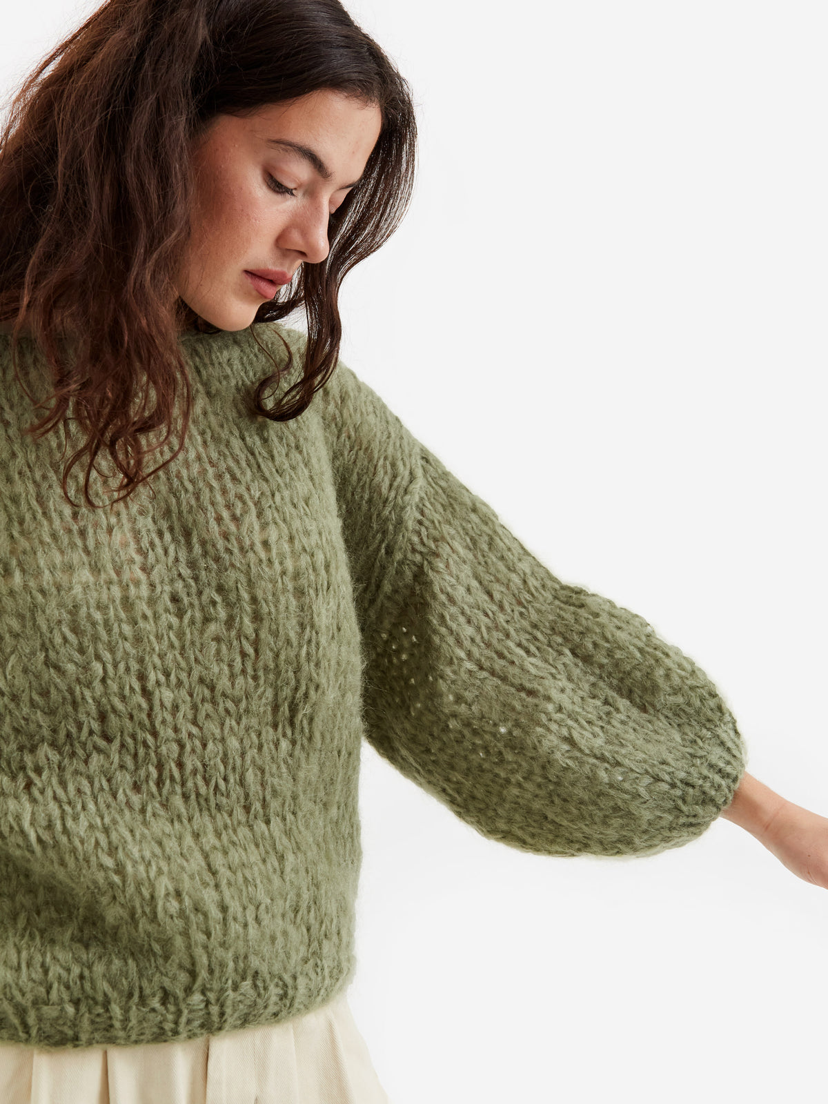 Unleash the Style: Maiami Mohair Big Sweater - Eucalyptus Maiami X